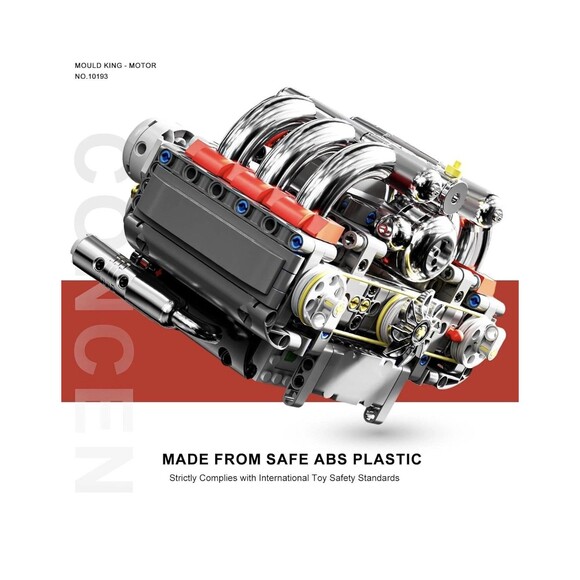 New Mould King Mini V8 Engine Kits That Moves Building Blocks 609 Pcs 14+ STEM - Picture 9 of 16